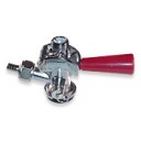 Coupler, Sankey "D" red handle, brass body and probe