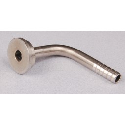 Hose stem/nipple 90˚ elbow 3/16" tailpiece for beer nut, SS