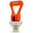 Faucet upper assembly - orange handle, "DECAFF"