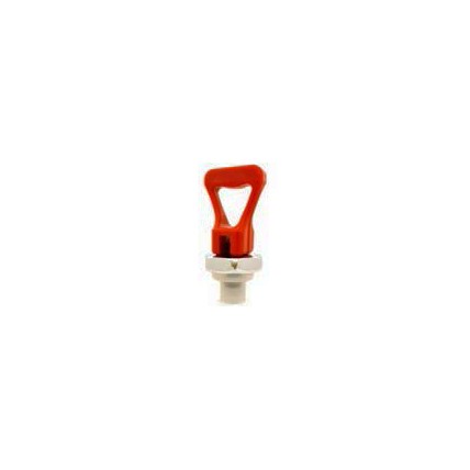 Faucet upper assembly - red handle with seat cup