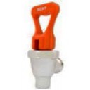 Mini orange DECAFF handle, coffee faucet, chrome body and bonnet