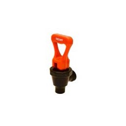 Orange DECAFF handle, hot water faucet, max temp. 212F, locking handle