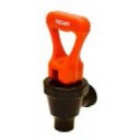 Orange DECAFF handle, hot water faucet, max temp. 212F, locking handle