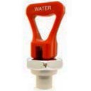 Faucet upper assembly - red handle, "WATER"