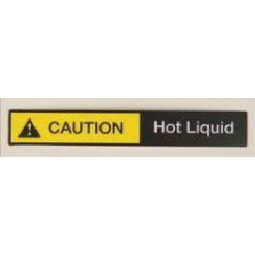 Caution hot liquid, yellow/black