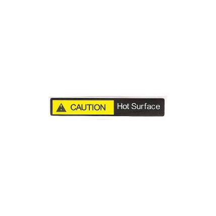 Label, caution hot surface, yellow/black