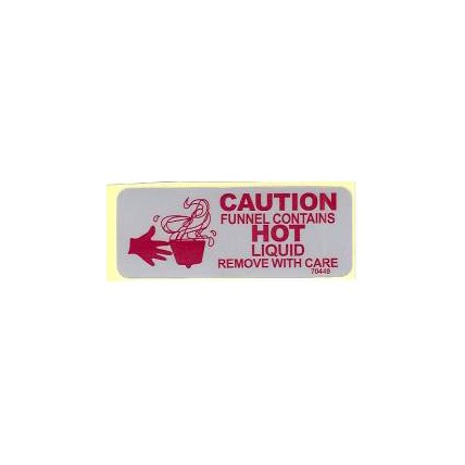 Hot liquid label