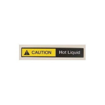 Caution hot liquid, yellow/black