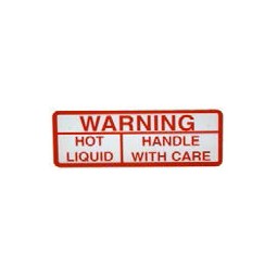 Warning Hot Liquid, Handle With Care sticker