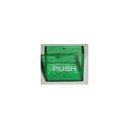 Green lens cover, "PUSH"