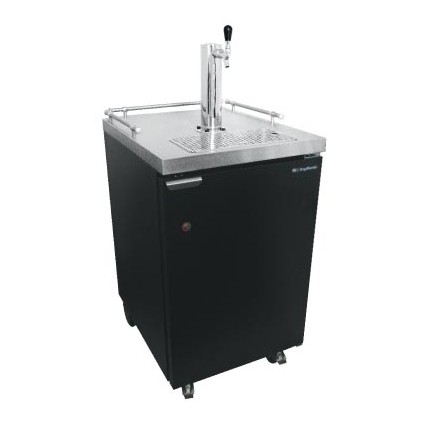 Kegerator with drip tray and 1 faucet column tower