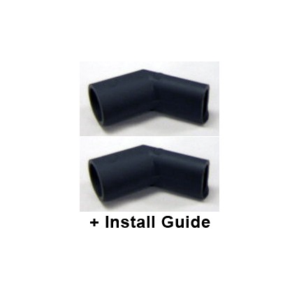 2 drain elbows + install guide (kit)