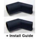 2 drain elbows + install guide (kit)
