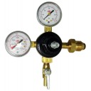 Primary nitrogen regulator 1P1P CGA580 inlet 5/16" barb shut‐off w/Duckbill check 60 lb & 3000 lb gauges