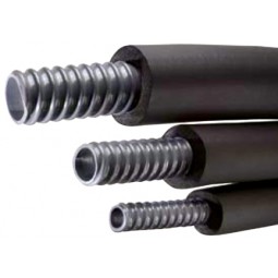 Tigerflex insulated antimicrobial corrugated gray PVC drain tubing 3/4"ID x 1-1/16"OD x 72'