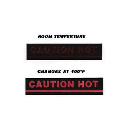 Smart stickers "Caution Hot" - 9 pack - letters change to RED at 100° F