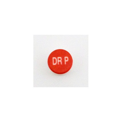 Button cap DR P white lettering red cap