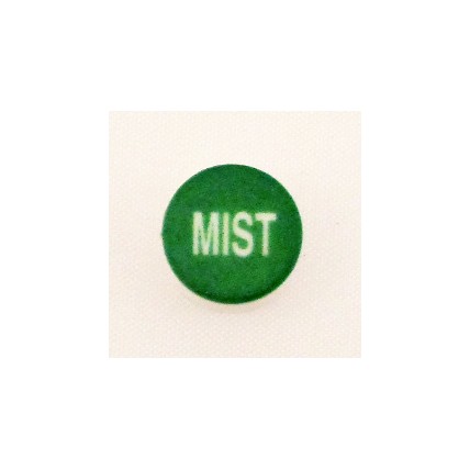 Button cap MIST white lettering green cap