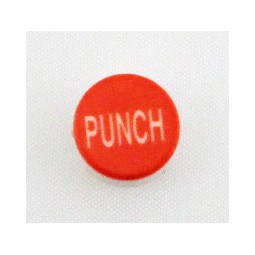 Button cap PUNCH white lettering red cap