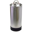4.8 gallon stainless steel cleaning can with 4-"D" system valves