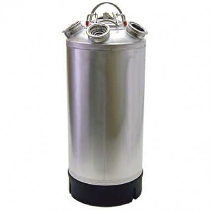 4.8 gallon stainless steel cleaning can with 3-"D" and 1-"S" system valves