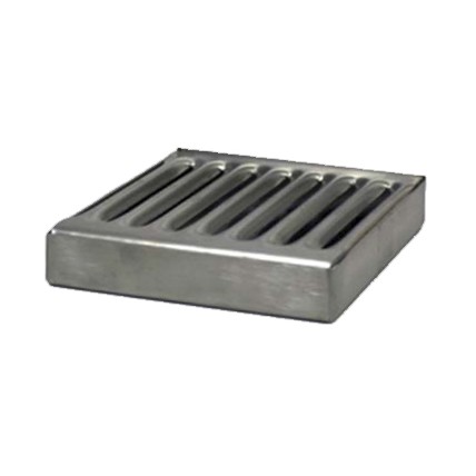 Stainless steel drip tray with SS insert no drain 5-3/8" x 3/4" x 5"