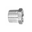 Hex bushing, 1/8 FPT x 1/4 MPT, low lead brass