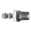 Male adapter, 1/4 barb x 1/4 MPT