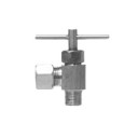 Brass 1/4 compression x 1/4 MPT angle valve, low lead brass