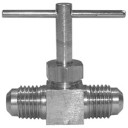 Brass 1/4 MFL X 1/4 MFL needle valve, low lead brass