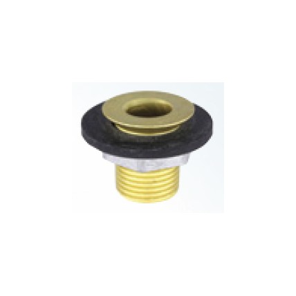 1-1/8" Brass drain with lock nut and washer