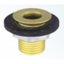 1-1/8" Brass drain with lock nut and washer
