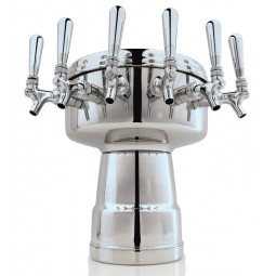 Mushroom large tower polished SS finish 4 faucets (faucets and handles sold separately)