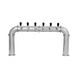Arcadia industrial pipeline polished stainless tower 6 faucet