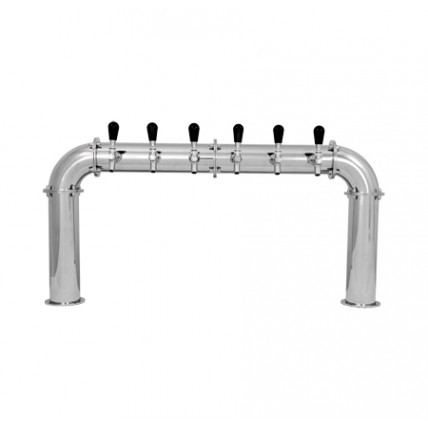 Arcadia industrial pipeline polished stainless tower 6 faucet
