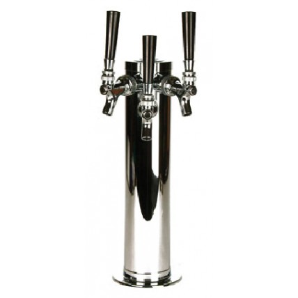 4" Column tower 4 faucet polished SS, vinyl tubing, air cooled