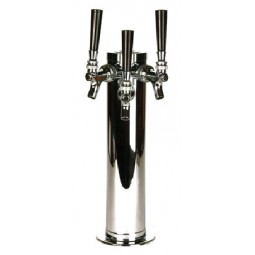 4" Column tower 3 faucet chrome vinyl tubing air cooled (faucet and handle sold separately)