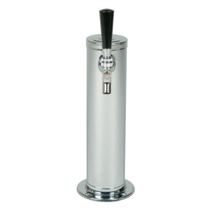 4" Column tower 3 faucet brushed SS, vinyl tubing, air cooled