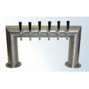 4" Pass Thru tower 6 faucet brushed SS 30"W air cooled (faucets and handles sold separately)