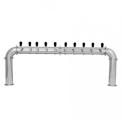 Arcadia industrial pipeline polished stainless tower 10 faucet