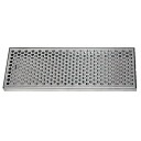 Stainless steel drip tray with SS insert with drain 7" x 7/8" x 12"