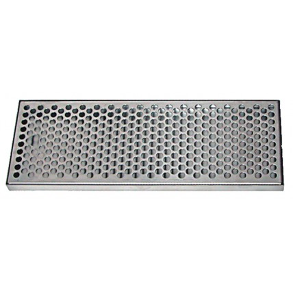 Stainless steel drip tray with SS insert with drain 7" x 7/8" x 20"