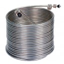 50' left stainless steel coil, 304SS, 9" coil diameter