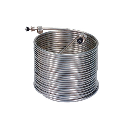 50' right stainless steel coil, 9" coil diameter