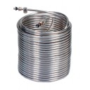 120' rt. stainless steel coil (100' x 3/8" OD + 20' x 1/4" OD), 9" coil dia.