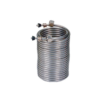 50' left stainless steel coil, 5" coil diameter