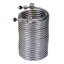 50' left stainless steel coil, 304SS, 5" coil diameter