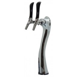 Lucky chrome tower air cooled, 2 faucet, 304SS Euro Quix Tap, ETLS approved