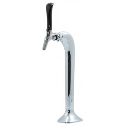 Mongoose chrome tower glycol cooled, 1 faucet, 304SS Euro Quix Tap