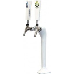Mongoose white tower air cooled, 2 faucet, 304SS Euro Quix Tap